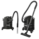 Powersonic Bagless Black 20L Fireplace Ash Vacuum Cleaner/Blower Hoover Wood Burner Vac Collector - Ideal for For Fireplaces, Log Burners, Grills, BBQ's, Fire Pits & Chimineas 1200w