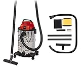 Einhell TC-VC 1930 S wet and dry vacuum cleaner (1,500 W, 30 l rust-proof stainless steel tank, blow connection, incl. plastic suction hose, floor/crevice nozzle, filters)