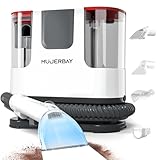 MUJERBAY® Upholstery Carpet Cleaner, 12kPa, Portable Spot and Stain Cleaner, Easy to Move with Universal Wheels and Handle, 3cm Deep Cleaning Machine