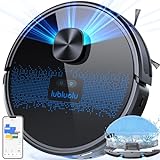 Lubluelu Robot Vacuum Cleaner with Mop 4000Pa, 2 in 1 Robot Vacuum, Lidar Navigation, 5 Real-Time Mapping,10 No-go Zones, Wifi/App/Alexa, Robotic Vacuum Cleaner for Pet Hair, Carpet, Hard Floor(Black)