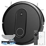 Robot Vacuum Cleaner and Mop, 2 in 1 Mop & Vacuum, 3000Pa Strong Suction Robotic Vacuum, App/Remote/Voice Control, 7.35cm Thin 30.6cm DIA, Automatic Self-Charging, Ideal for Floors, Pet Hair, Carpet